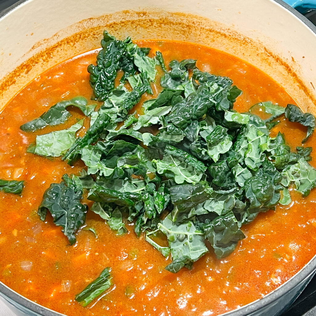 Adding Kale to West African Peanut Soup