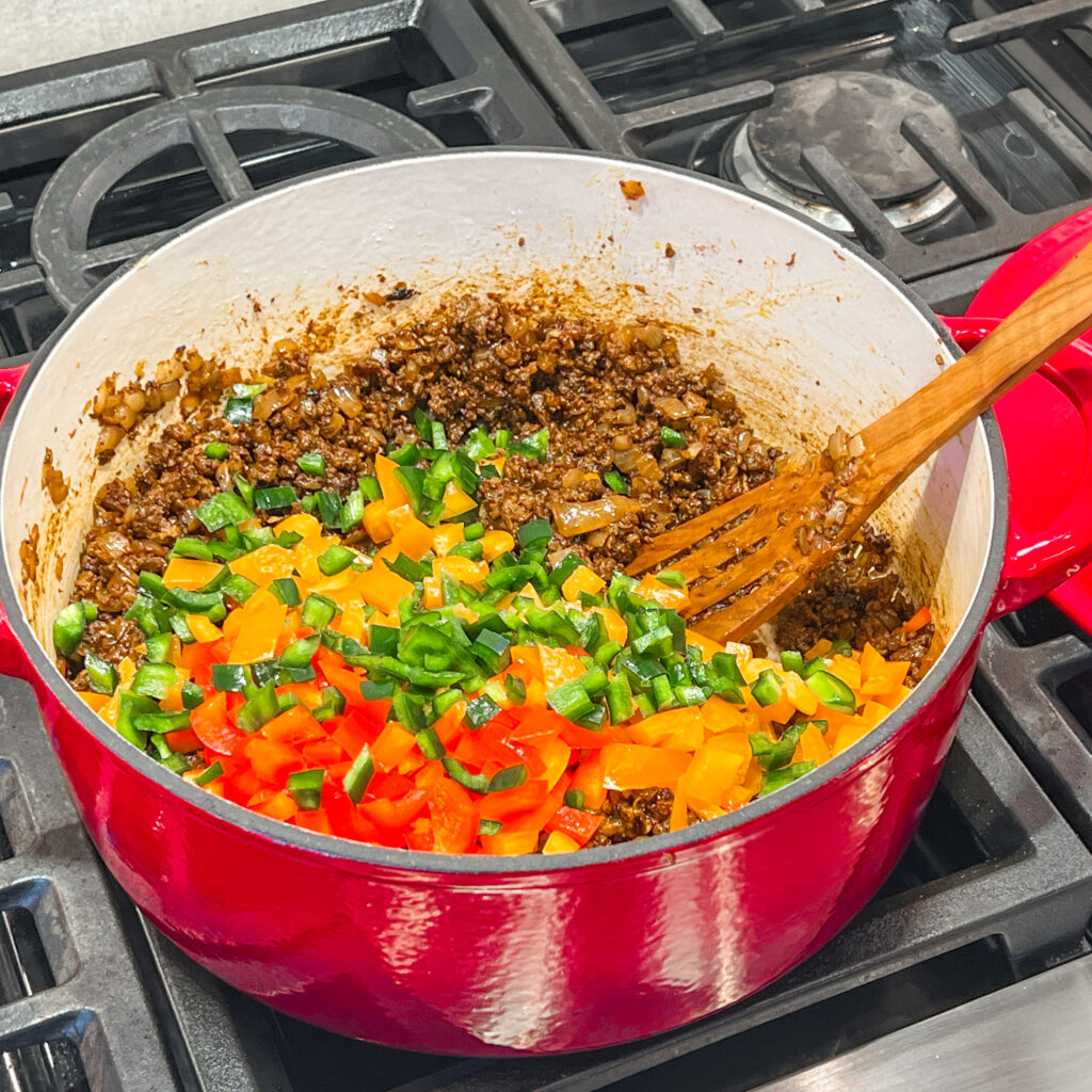 Cooking Smoky Beef & Sausage Chili Soup