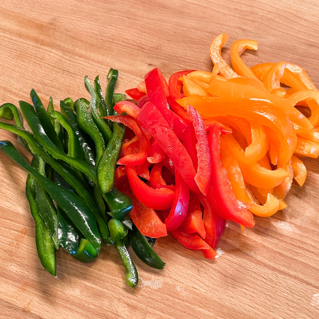 Bell Peppers for Beef & Sausage Chili Soup