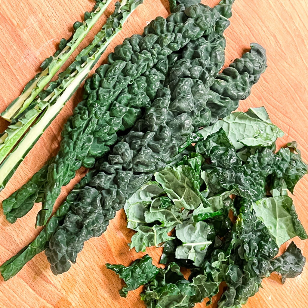 Preparing Lacinato Kale